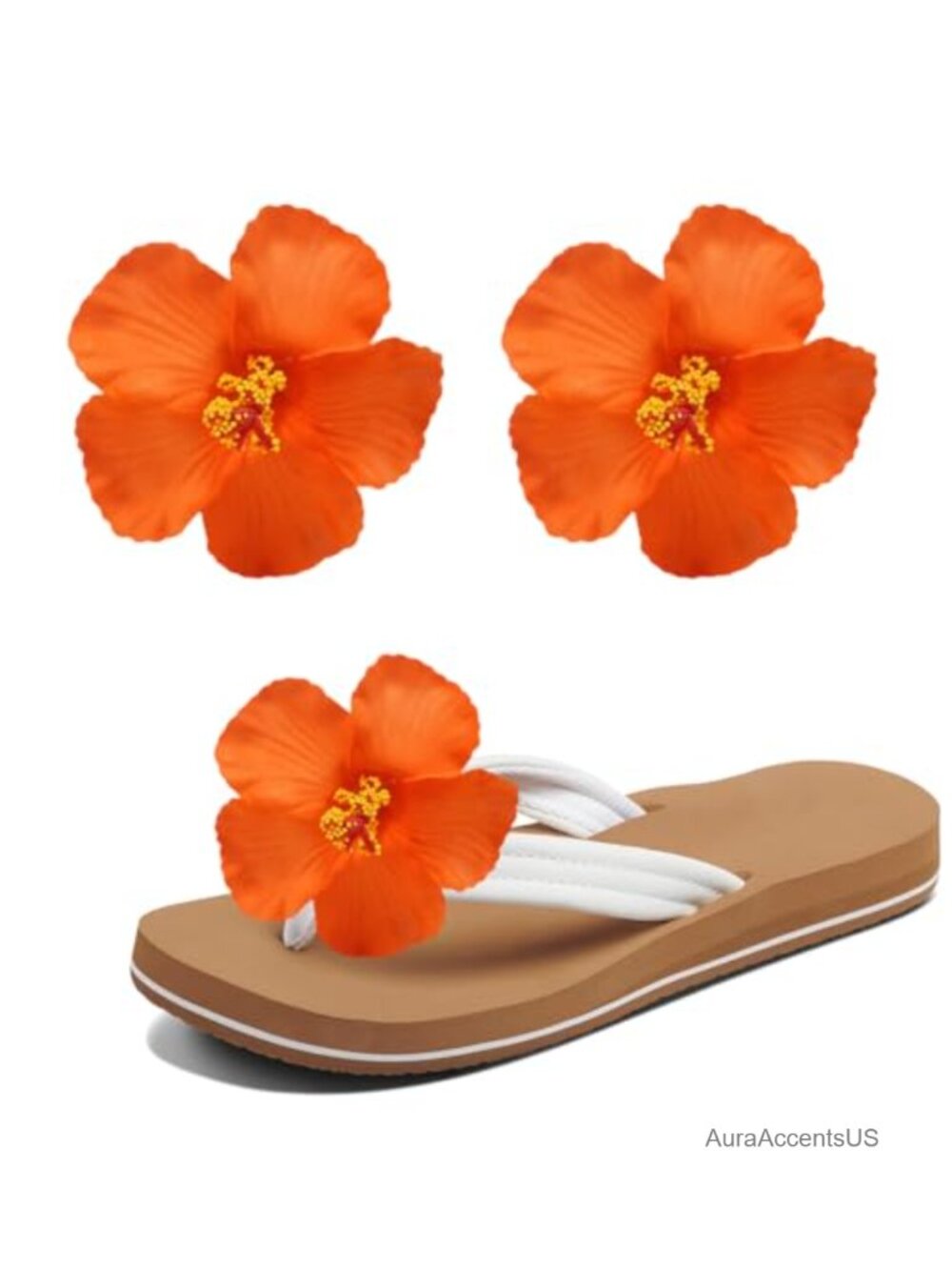 Hawaiian Plumeria Flower Shoe Clips Charms for Dress Shoes Sandals